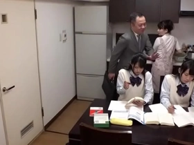 Japanese originator fuck his lawful age teenager daughters