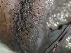 African juicy vagina, wet masturbating girl with her hands