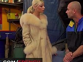 Chloé Lacourt blond French teen anal invasion fucked by mechanic suppliant