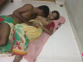 Hindi telugu village couple making love lifelike hot copulation on the nonplus everywhere saree
