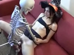 Who is she? Witch shacking up skeleton
