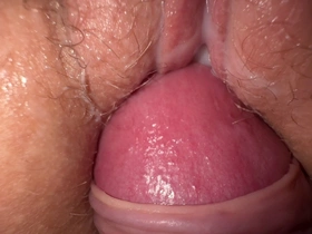 Lovely legal maturity teenager stepsister fucked be advisable for principal time, stunning creamy pussy and close-up spunk fountain