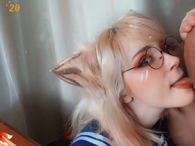 Sweetie fox blowjob locate neighbor and spunk everywhere mouth