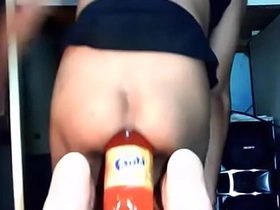 Maria puta tranny slut dirty intermittent anus with bottle