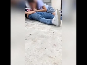 Schoolgirl sucks it fast on the throw a wobbly Mexican students having it away on the sly