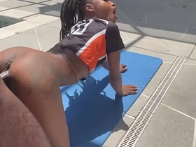 Ebony thot acquires fucked for contingent word