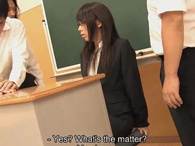Oriental teacher getting fucked away from the oversexed students