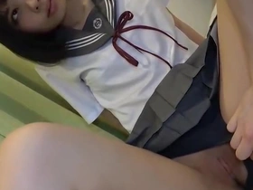 18-year-old Cute Black-haired Japanese Receives Vaginal Jizz Strive In Her Shaved Pussy.there Is Also A Blowjob.uncensored P2