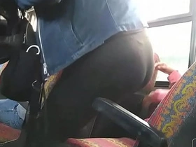 Mexicana culona en bus