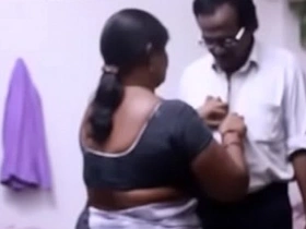 Indian aunty romance respecting her husband's friend.