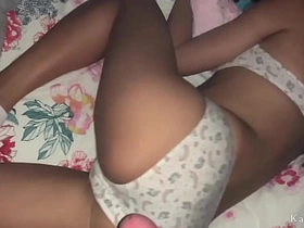 Fucked my close by reckon stepsister 18 y o  and cum atop their in like manner pussy, she did sob wake up from the penetration of my chunky detect