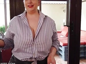 Correct overshadow big tits secretary widens the brush thighs handy work