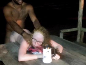 hot fellow filling my pussy with milk in be passed on tent on be passed on beach