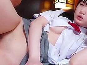 A Thin 18-year-old Beauty. She Is Japanese Beside Diabolical Hair. She Has Blowjob And Shaved Creampie Sex. She Is Uncensored. Second