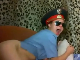 Russian cop copulates the clothes-brush boyfriend on webcam - adultwebshows com