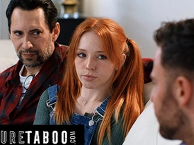 PURE TABOO He Shares His Petite Stepdaughter Madi Collins Relating to A Social Worker To Keep Their Place off limits